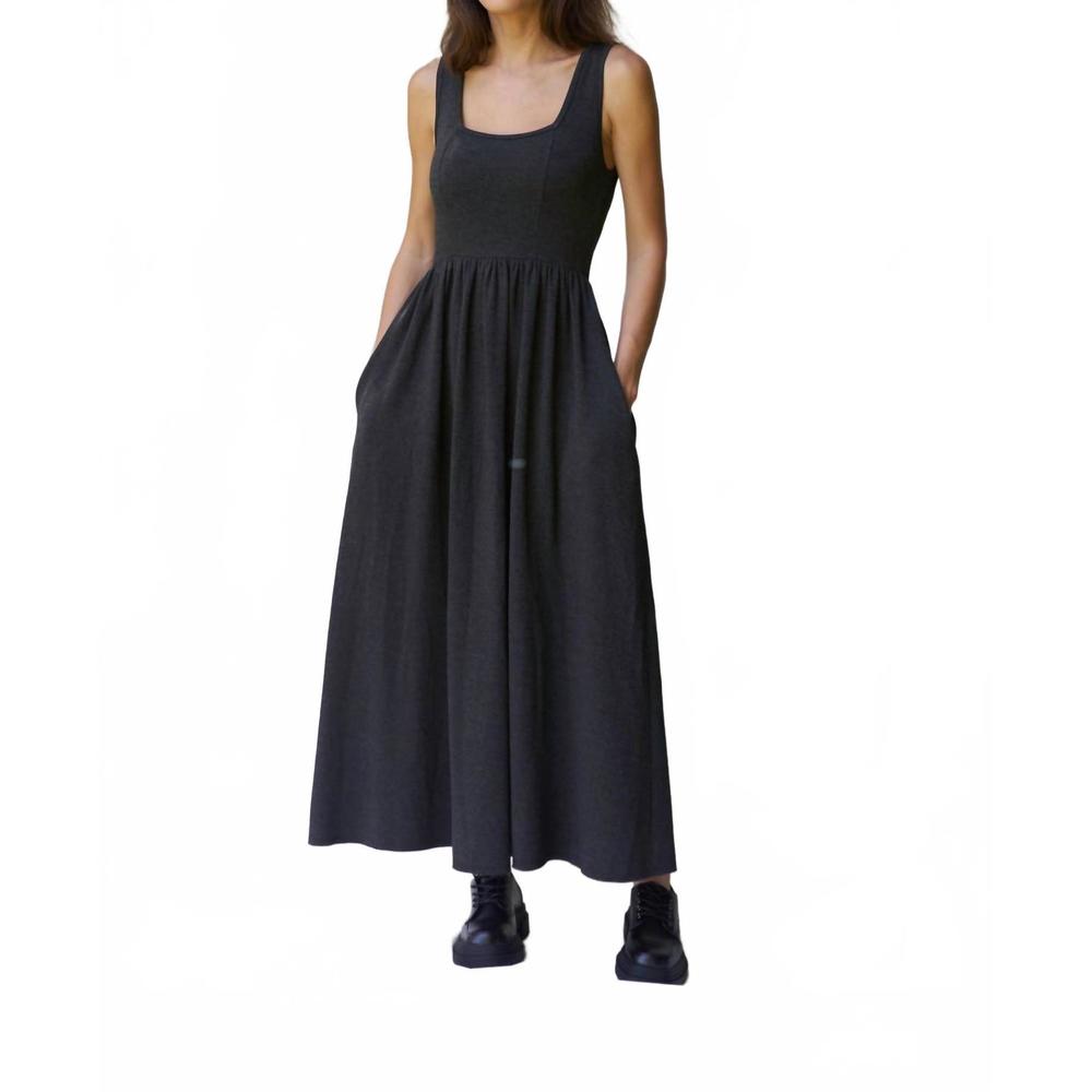 NEW LA RELAXED effie maxi dress in charcoal